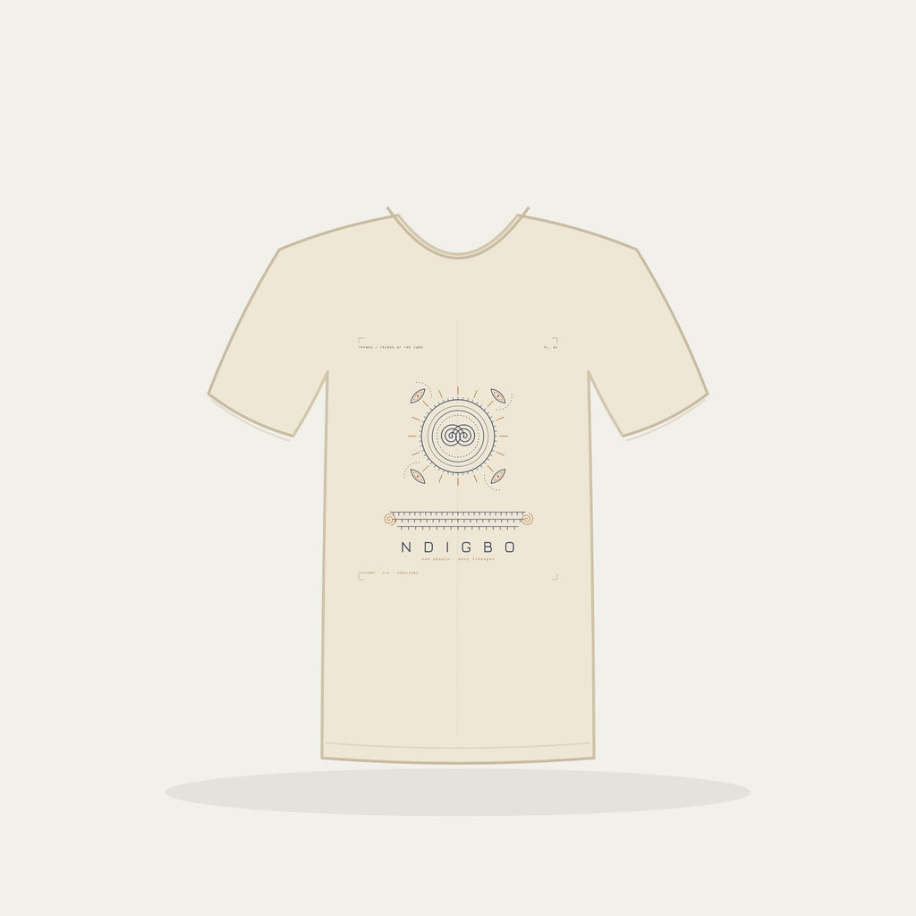 Ndigbo Tee · Plate I · The Anchor Plate · One People, Many Lineages · Pre-Order (Ships ASAP) — tee mockup | 01-ndigbo-cream-front.jpg