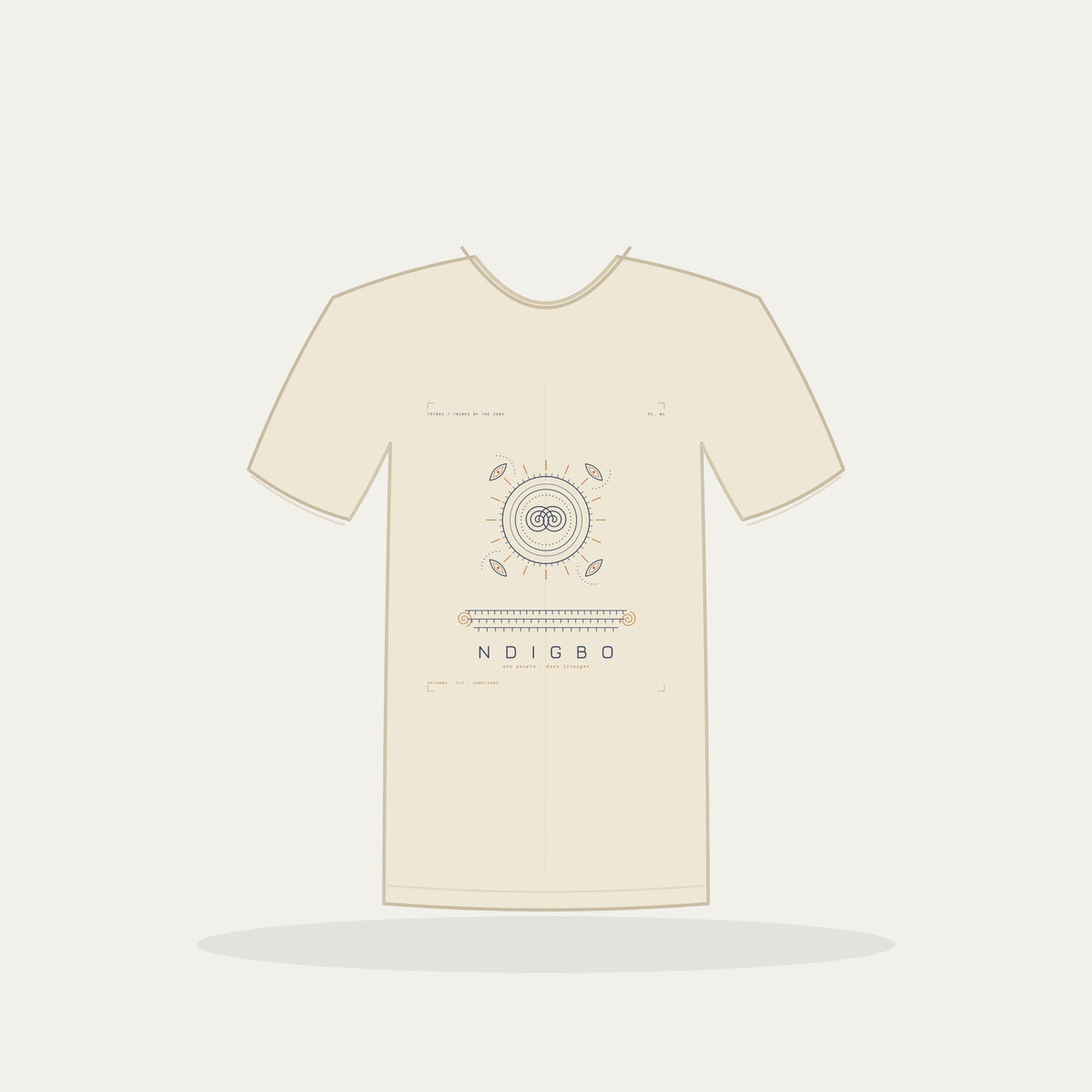 Ndigbo Tee · Plate I · The Anchor Plate · One People, Many Lineages · Pre-Order (Ships ASAP) — tee mockup | 01-ndigbo-cream-front.jpg