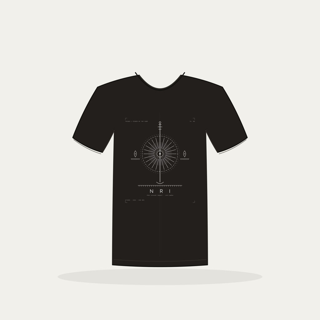 Nri Tee · Plate II · The Ritual Heart of the Igbo · Pre-Order (Ships ASAP) — tee mockup | 02-nri-bw-black-tee.jpg