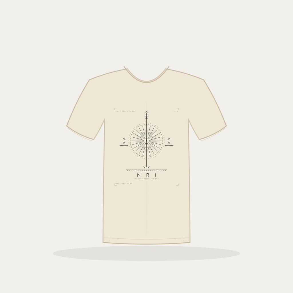 Nri Tee · Plate II · The Ritual Heart of the Igbo · Pre-Order (Ships ASAP) — tee mockup | 02-nri-bw-cream-tee.jpg