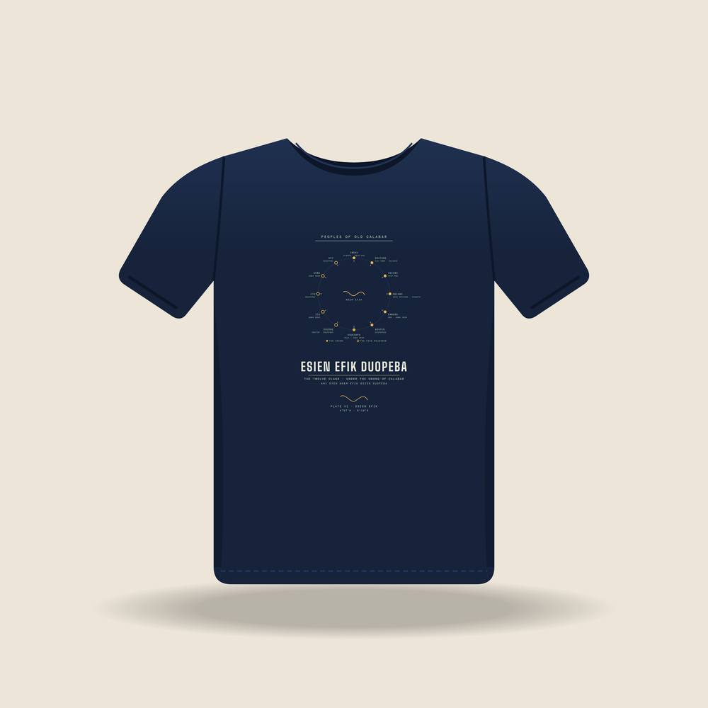 Esien Efik Duopeba Tee · Plate XI · The Twelve Efik Clans · Pre-Order (Ships ASAP)