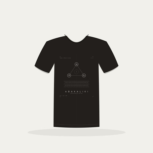 Abakaliki Tee · Plate XV · Three Brothers of the East · Pre-Order (Ships ASAP) — tee mockup | 15-abakaliki-bw-black-tee.jpg