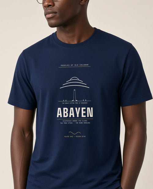 Abayen Tee · Plate XVI · The Cotton Tree at Ndodoghi · Pre-Order (Ships ASAP) on-model