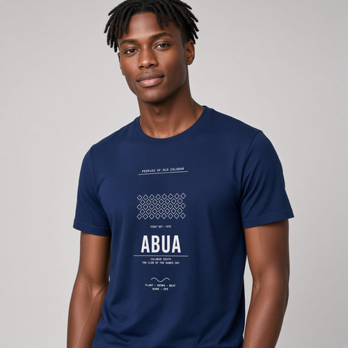 Abua Tee · Plate XXVIII · Clan of the Net · Pre-Order (Ships ASAP) on-model Navy variant