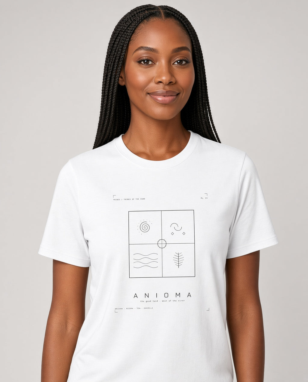 Anioma Tee · Plate XIII · The Good Land, West of the River · Pre-Order (Ships ASAP) on-model locked