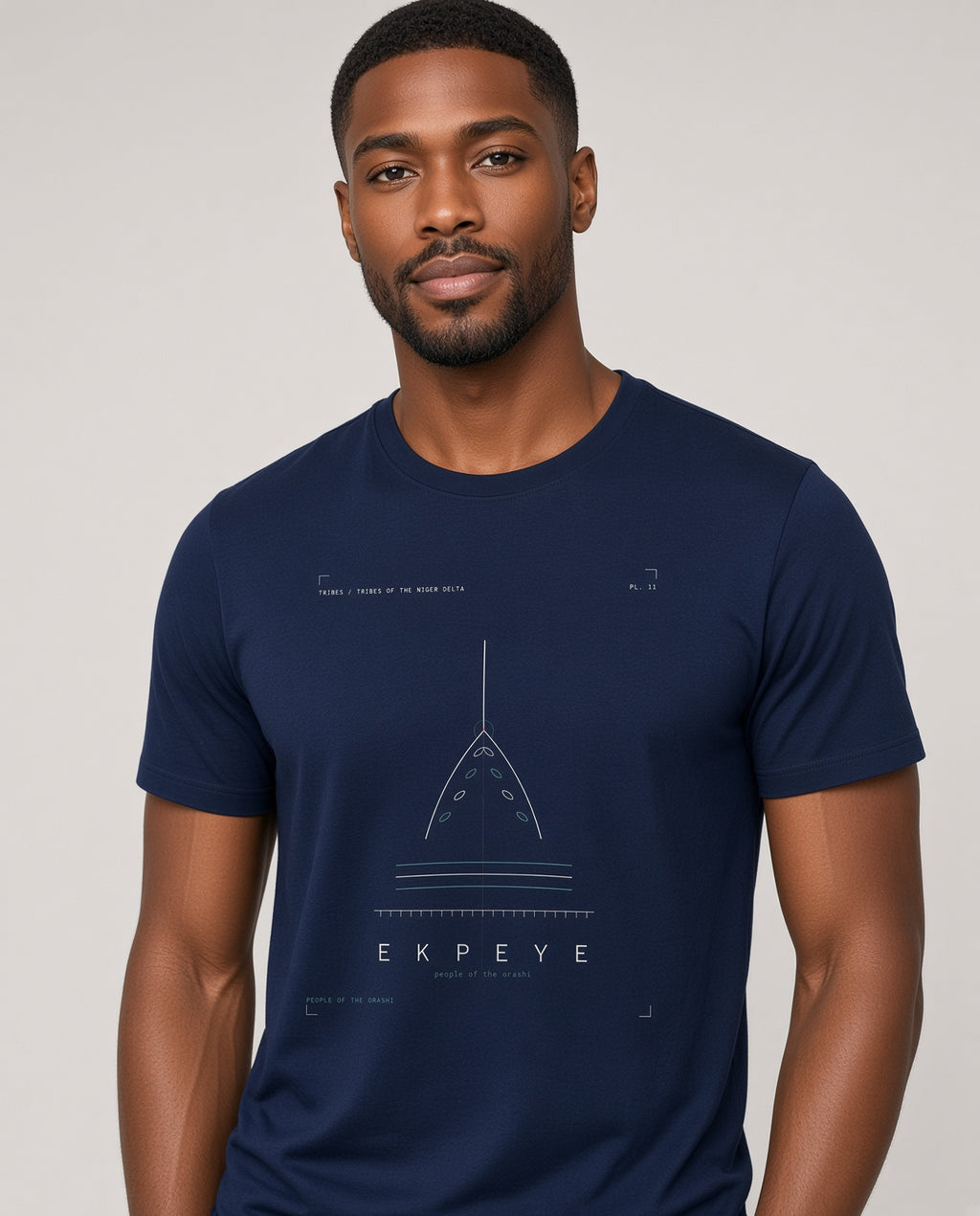 Ekpeye Tee · Plate XI · People of the Orashi · Pre-Order (Ships ASAP) on-model locked