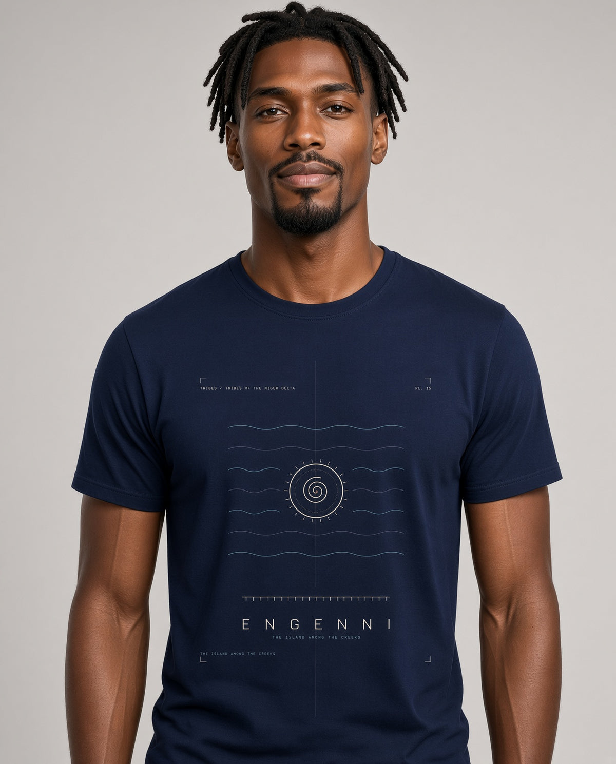 Engenni Tee · Plate XV · The Island Among the Creeks · Pre-Order (Ships ASAP) on-model locked