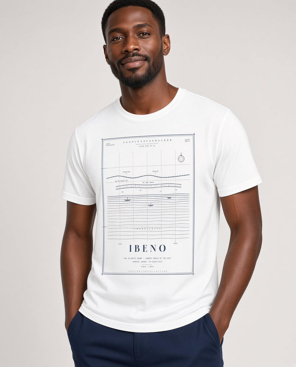 Ibeno Tee · Plate VIII · The Atlantic Shore · Pre-Order (Ships ASAP) on-model locked