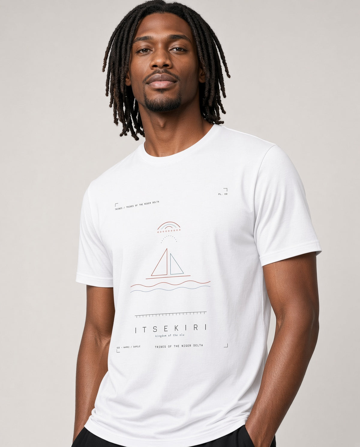Itsekiri Tee · Plate III · Kingdom of the Olu · Pre-Order (Ships ASAP) on-model locked