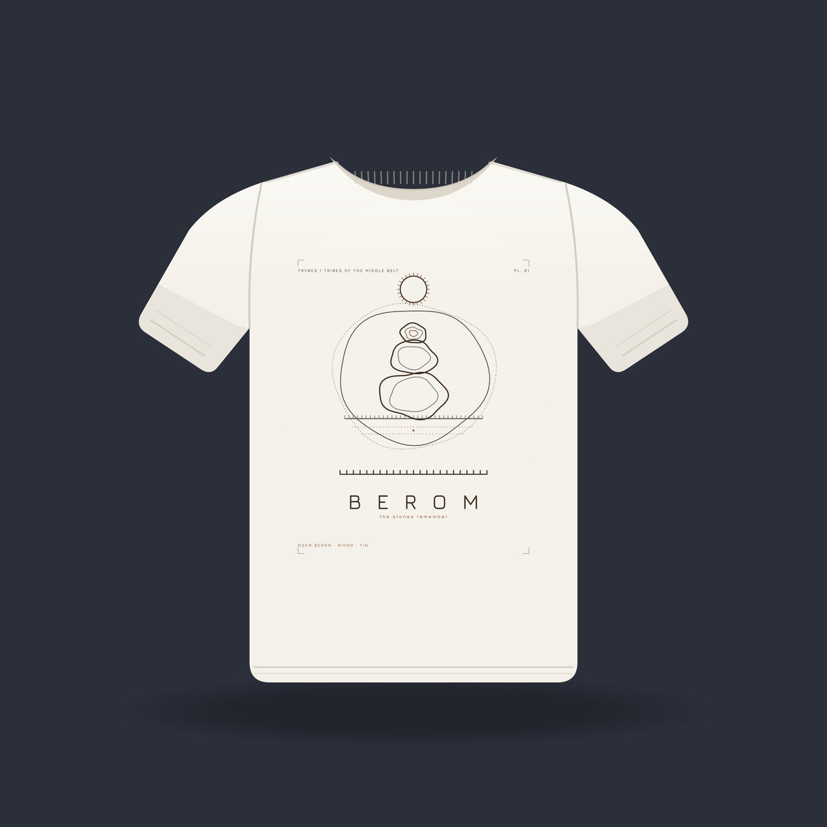 Berom — The Plateau Tribes · Pre-Order (Ships ASAP) — tee mockup | mb01-berom-white-front.jpg