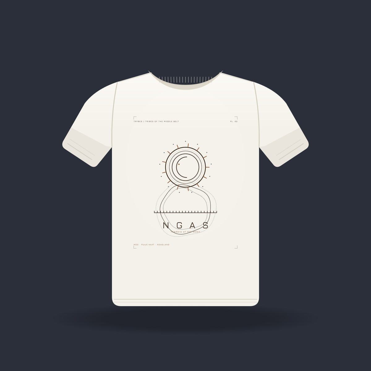 Ngas — The Plateau Tribes · Pre-Order (Ships ASAP) — tee mockup | mb02-ngas-white-front.jpg