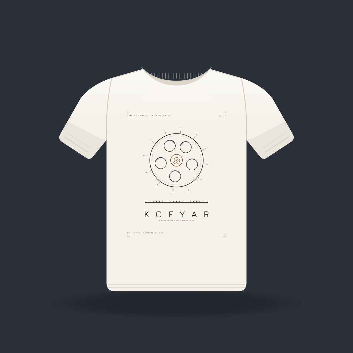 Kofyar — The Plateau Tribes · Pre-Order (Ships ASAP) — tee mockup | mb10-kofyar-white-front.jpg