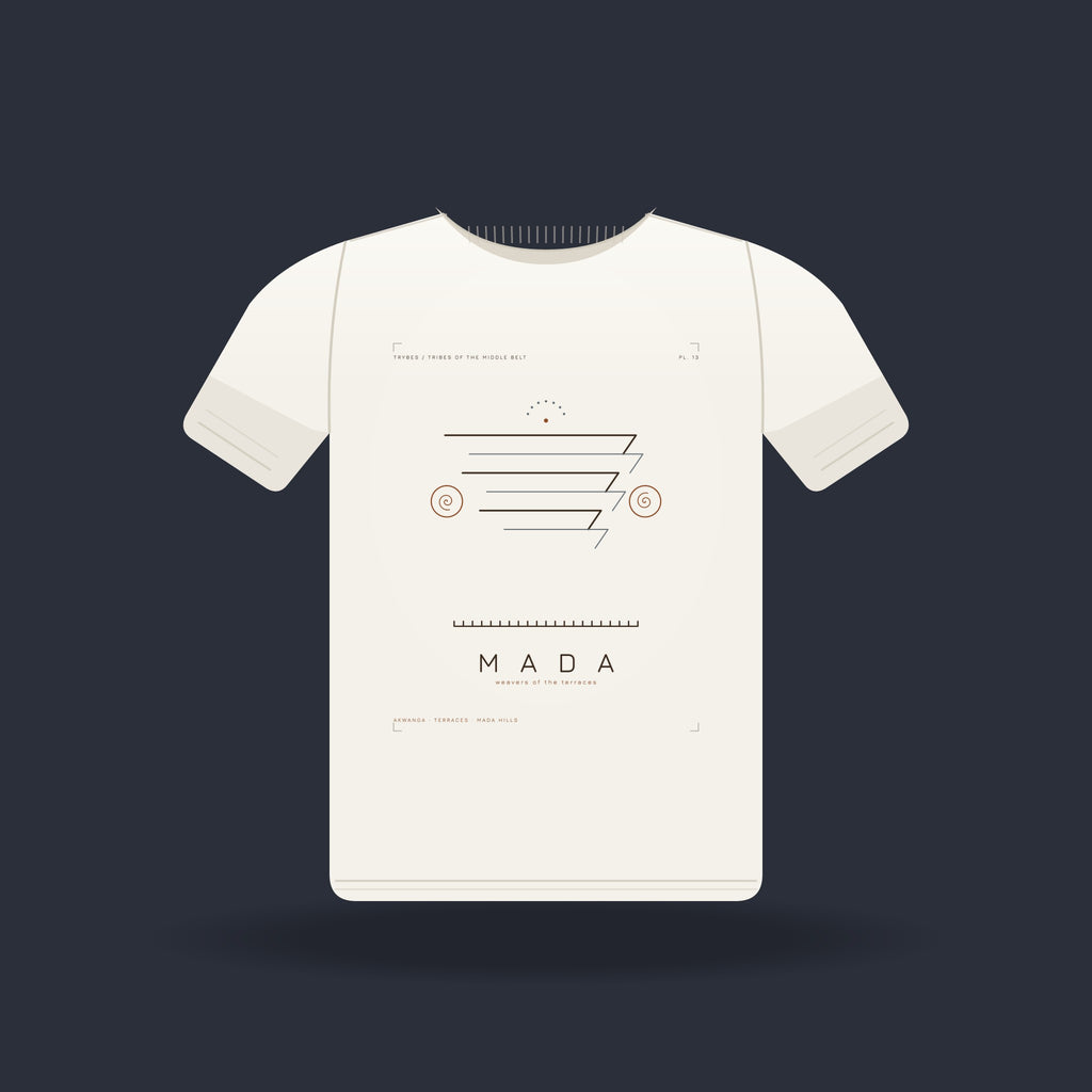 Mada — The Plateau Tribes · Pre-Order (Ships ASAP) — tee mockup | mb13-mada-white-front.jpg