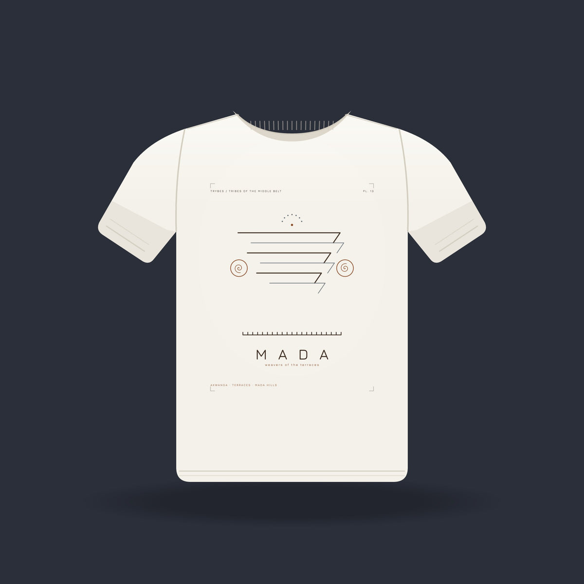 Mada — The Plateau Tribes · Pre-Order (Ships ASAP) — tee mockup | mb13-mada-white-front.jpg