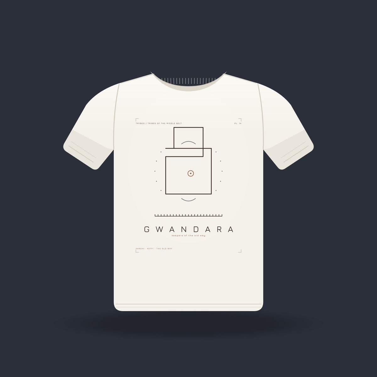 Gwandara — The Plateau Tribes · Pre-Order (Ships ASAP) — tee mockup | mb14-gwandara-white-front.jpg