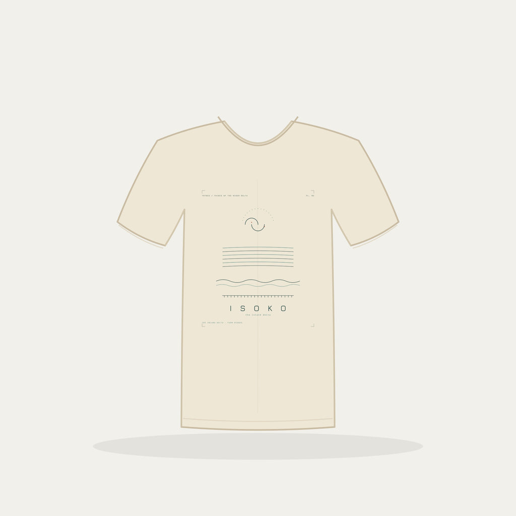 Isoko Tee · Plate II · The Inland Delta · Pre-Order (Ships ASAP) — tee mockup | nd02-isoko-cream-front.jpg
