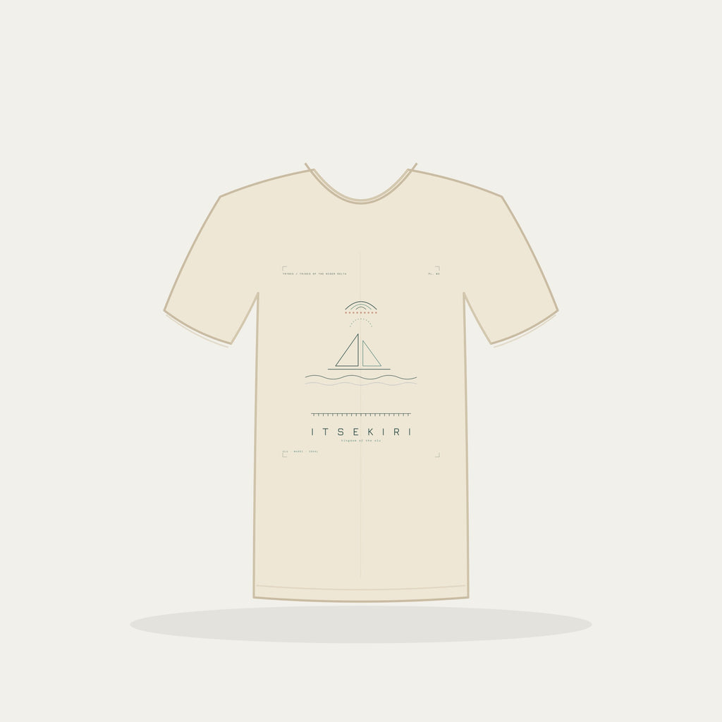 Itsekiri Tee · Plate III · Kingdom of the Olu · Pre-Order (Ships ASAP) — tee mockup | nd03-itsekiri-cream-front.jpg