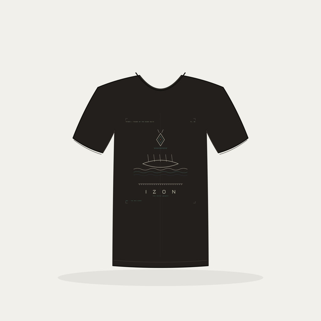 Izon Tee · Plate IV · The Water People · Pre-Order (Ships ASAP) — tee mockup | nd04-izon-black-front.jpg