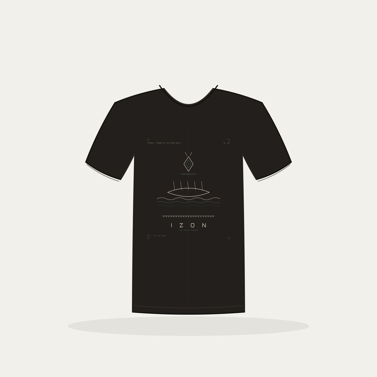 Izon Tee · Plate IV · The Water People · Pre-Order (Ships ASAP) — tee mockup | nd04-izon-black-front.jpg