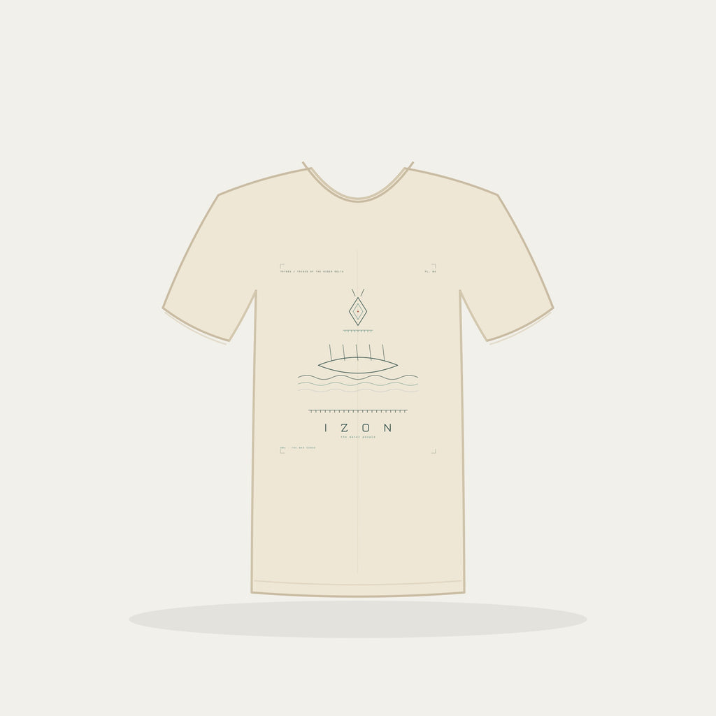 Izon Tee · Plate IV · The Water People · Pre-Order (Ships ASAP) — tee mockup | nd04-izon-cream-front.jpg