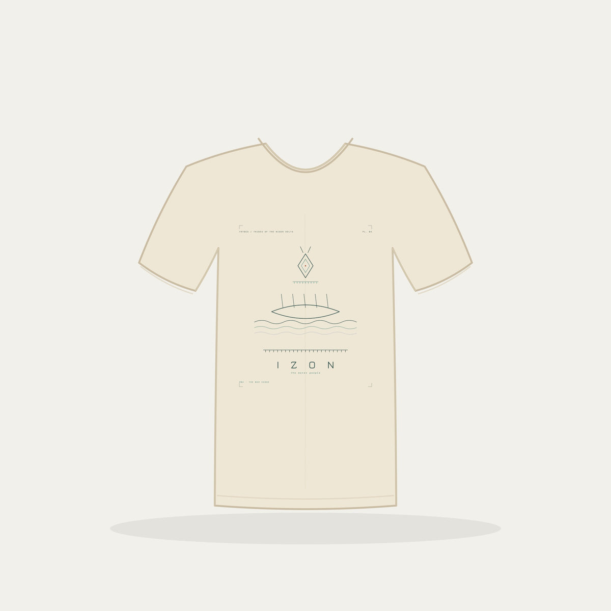 Izon Tee · Plate IV · The Water People · Pre-Order (Ships ASAP) — tee mockup | nd04-izon-cream-front.jpg