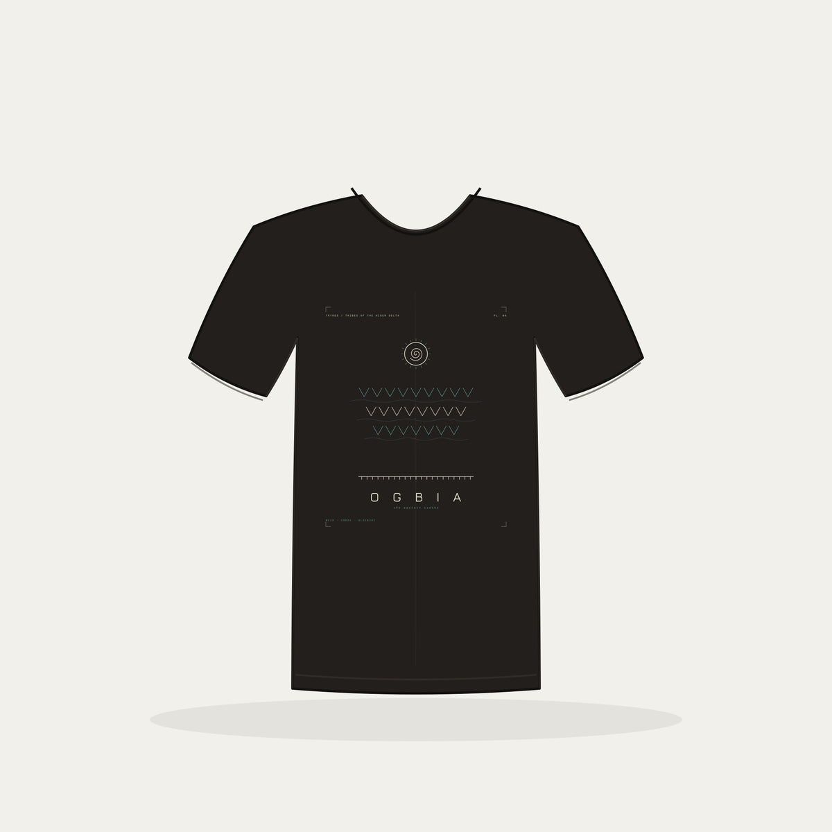Ogbia Tee · Plate VI · The Eastern Creeks · Pre-Order (Ships ASAP) — tee mockup | nd06-ogbia-black-front.jpg