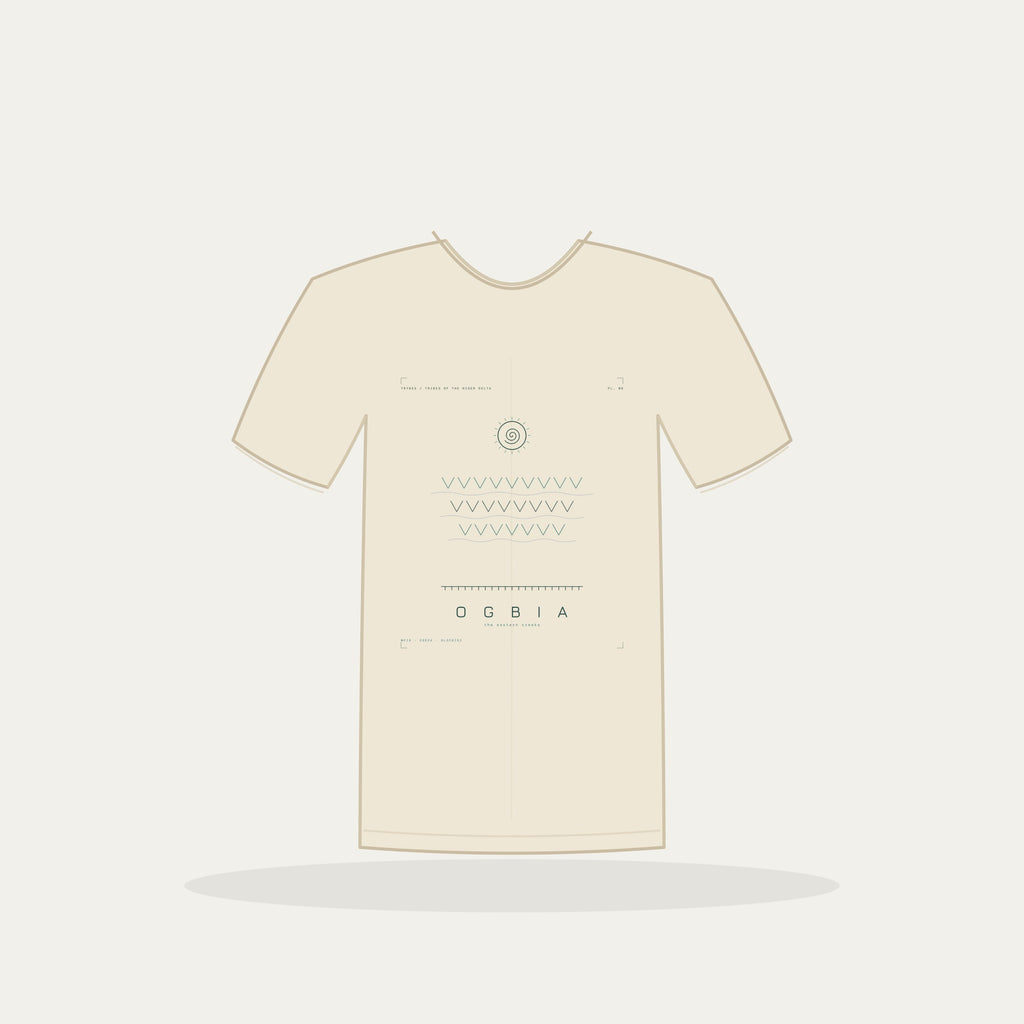 Ogbia Tee · Plate VI · The Eastern Creeks · Pre-Order (Ships ASAP) — tee mockup | nd06-ogbia-cream-front.jpg