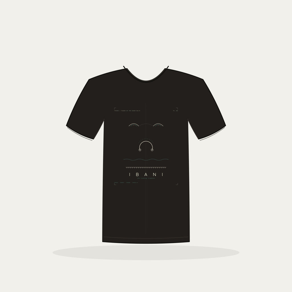 Ibani Tee · Plate IX · The Trading Kingdoms · Pre-Order (Ships ASAP) — tee mockup | nd09-ibani-black-front.jpg