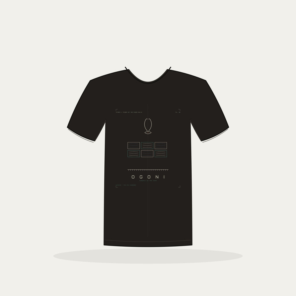 Ogoni Tee · Plate X · Keepers of the Land · Pre-Order (Ships ASAP) — tee mockup | nd10-ogoni-black-front.jpg