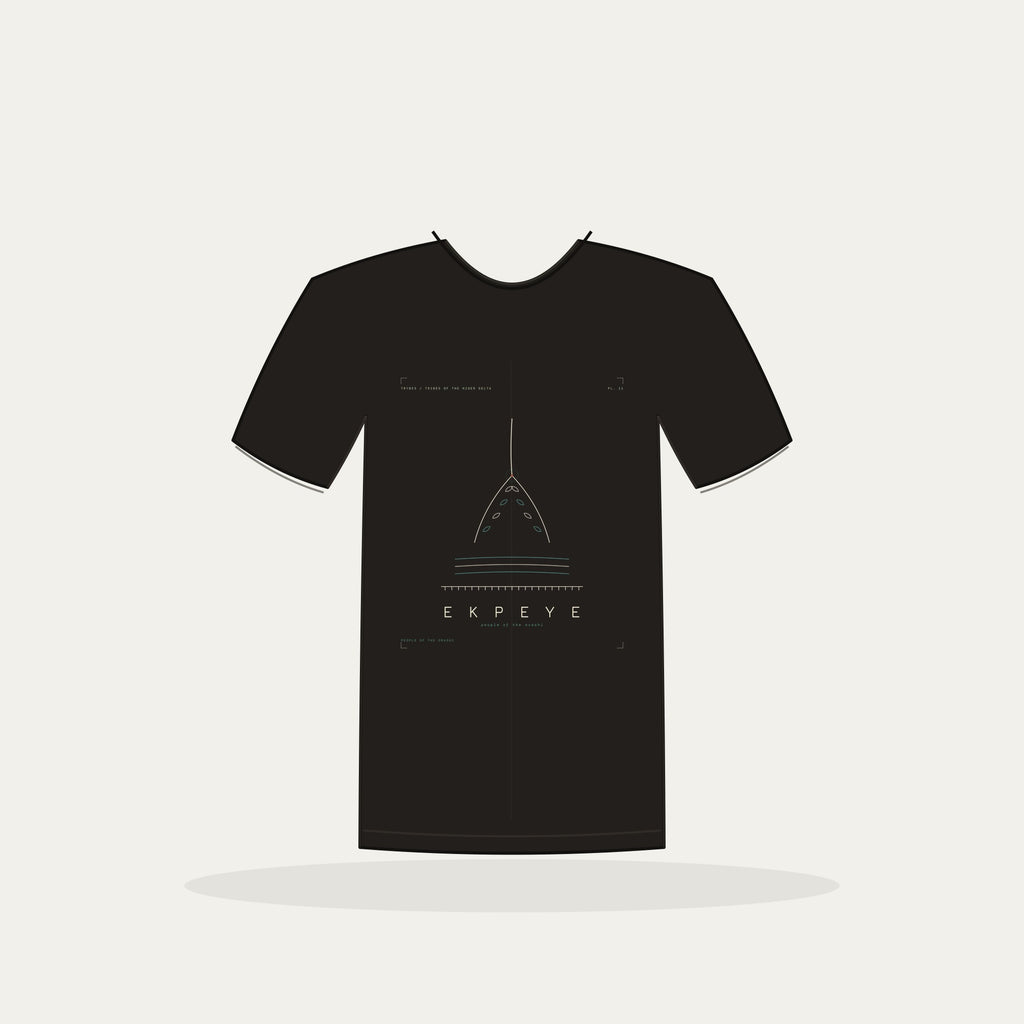 Ekpeye Tee · Plate XI · People of the Orashi · Pre-Order (Ships ASAP) — tee mockup | nd11-ekpeye-black-front.jpg