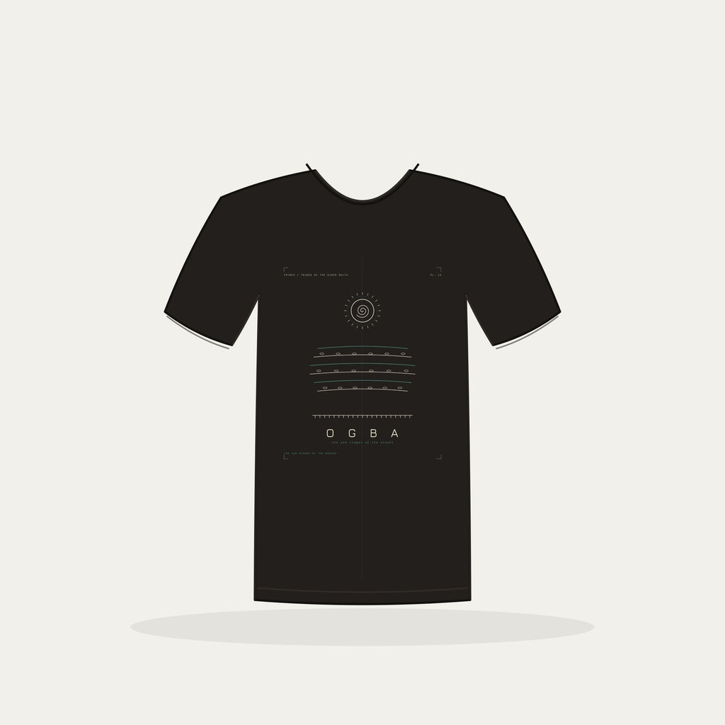 Ogba Tee · Plate XII · The Yam Ridges of the Orashi · Pre-Order (Ships ASAP) — tee mockup | nd12-ogba-black-front.jpg