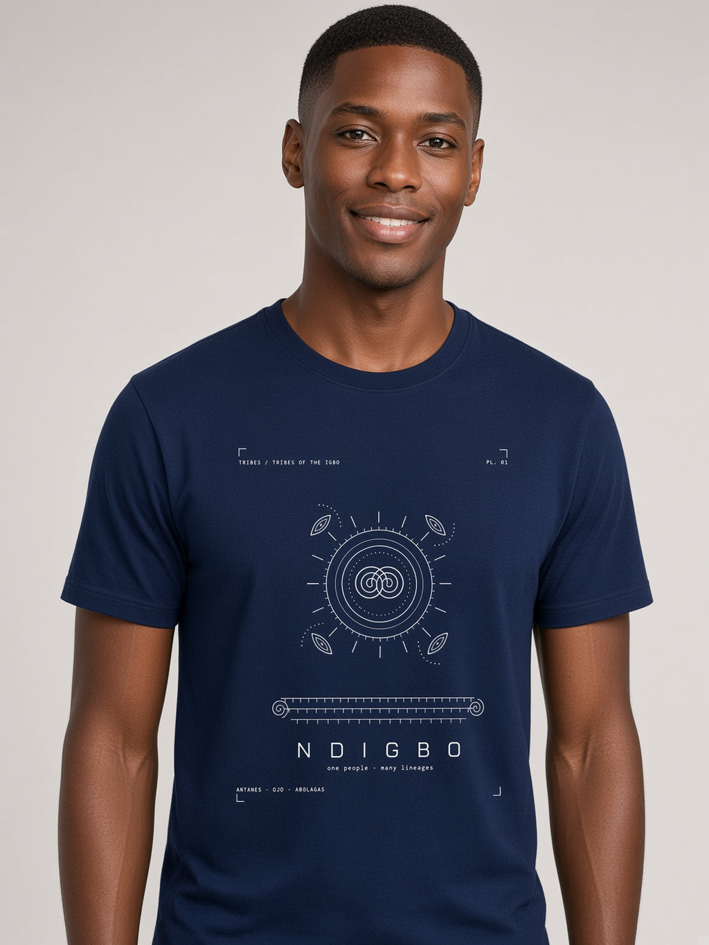 Ndigbo Tee · Plate I · The Anchor Plate · One People, Many Lineages · Pre-Order (Ships ASAP) on-model locked