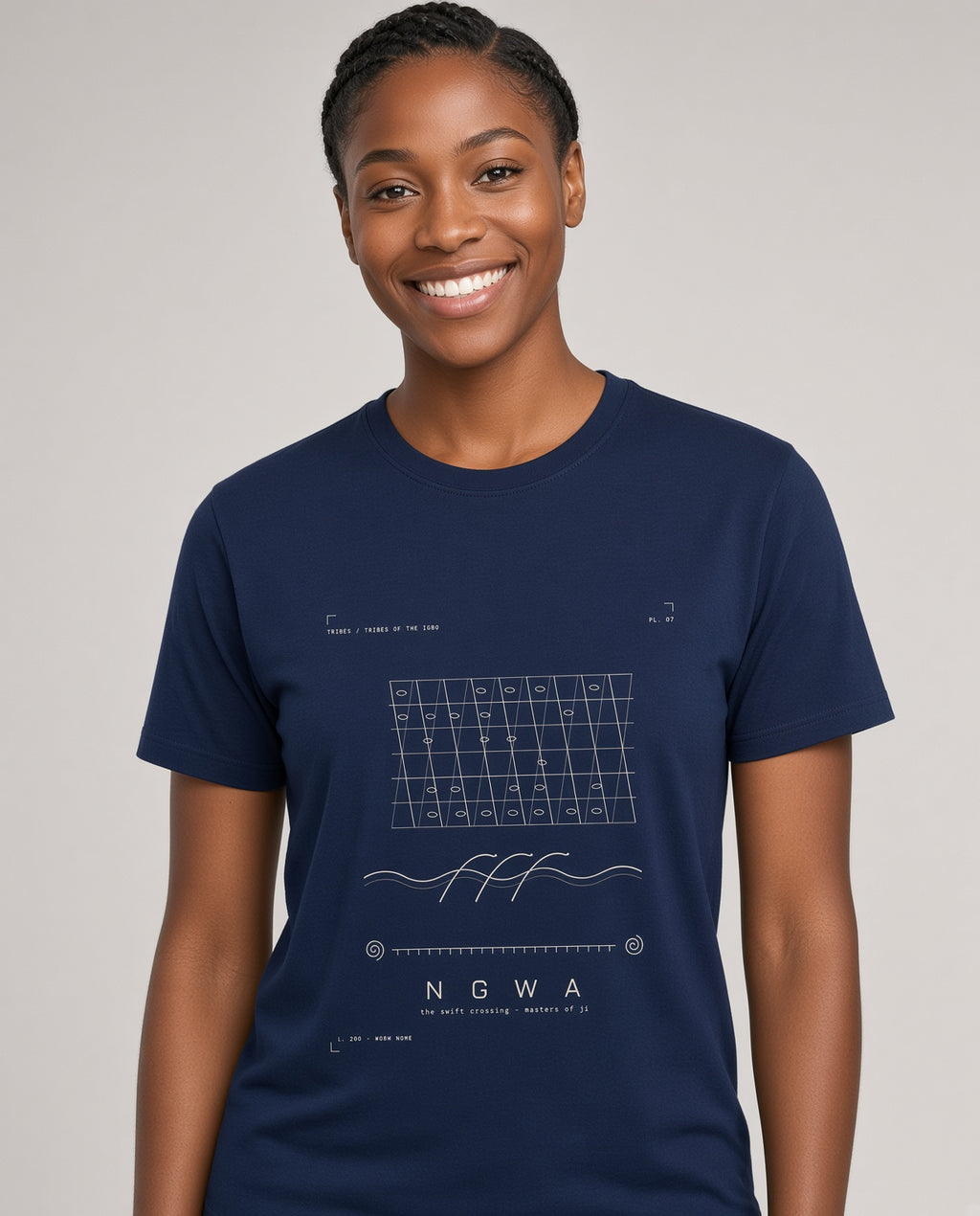 Ngwa Tee · Plate VII · The Swift Crossing · Pre-Order (Ships ASAP) on-model locked