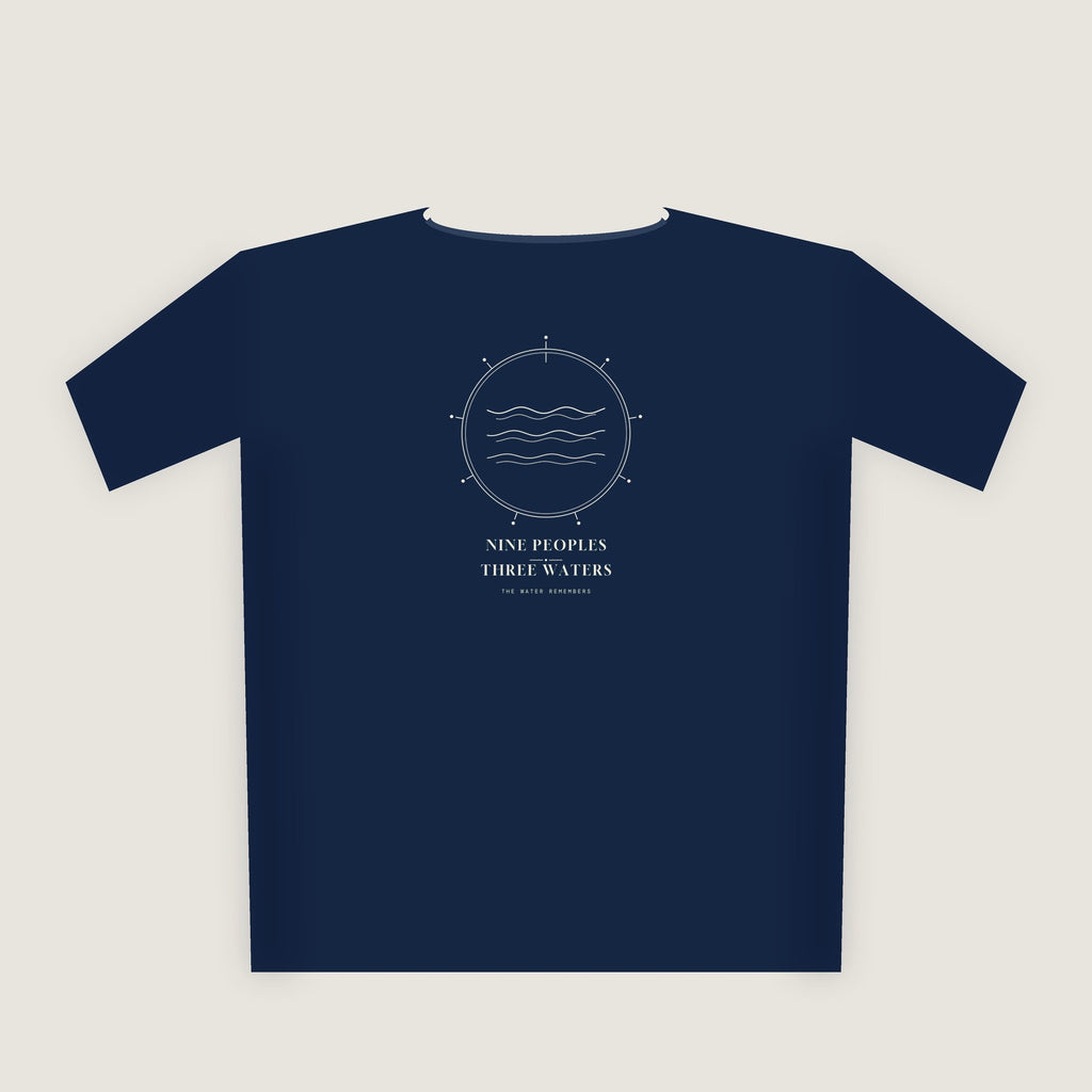 Nine Peoples · Three Waters back print — navy