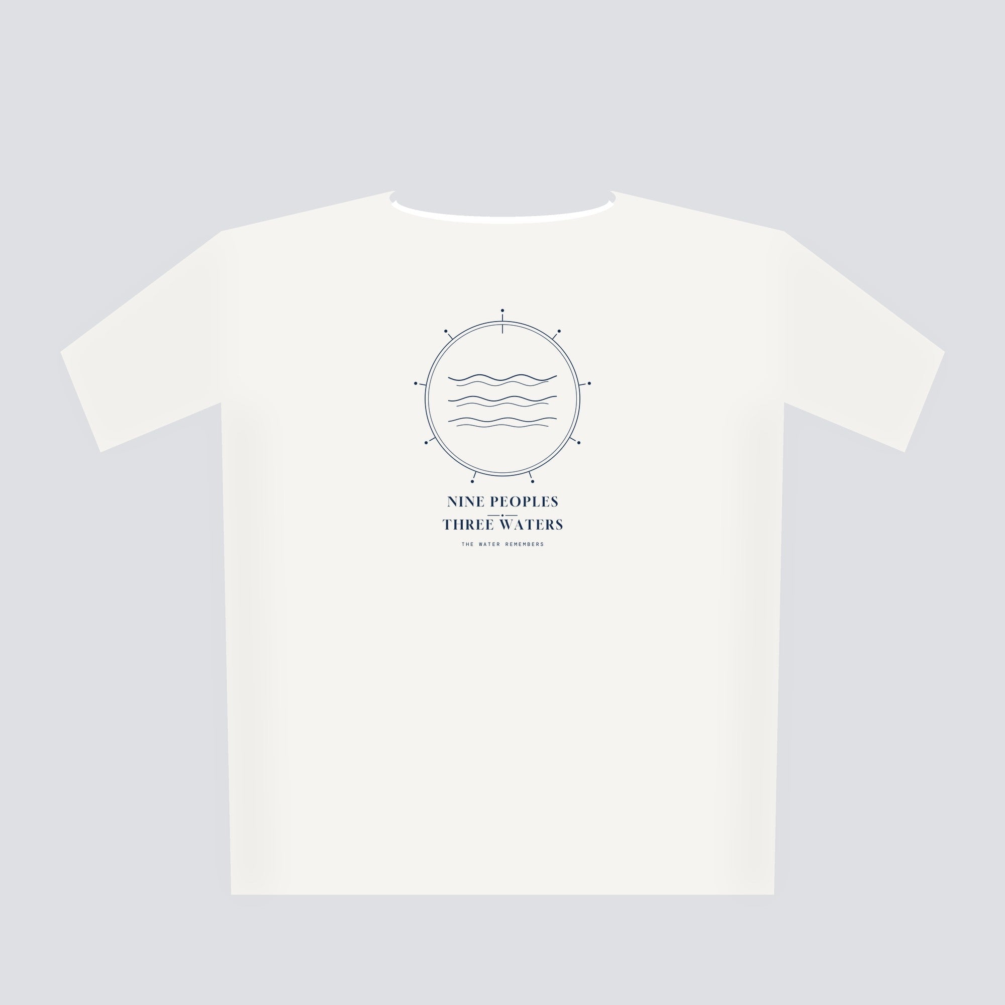 Nine Peoples · Three Waters back print — white