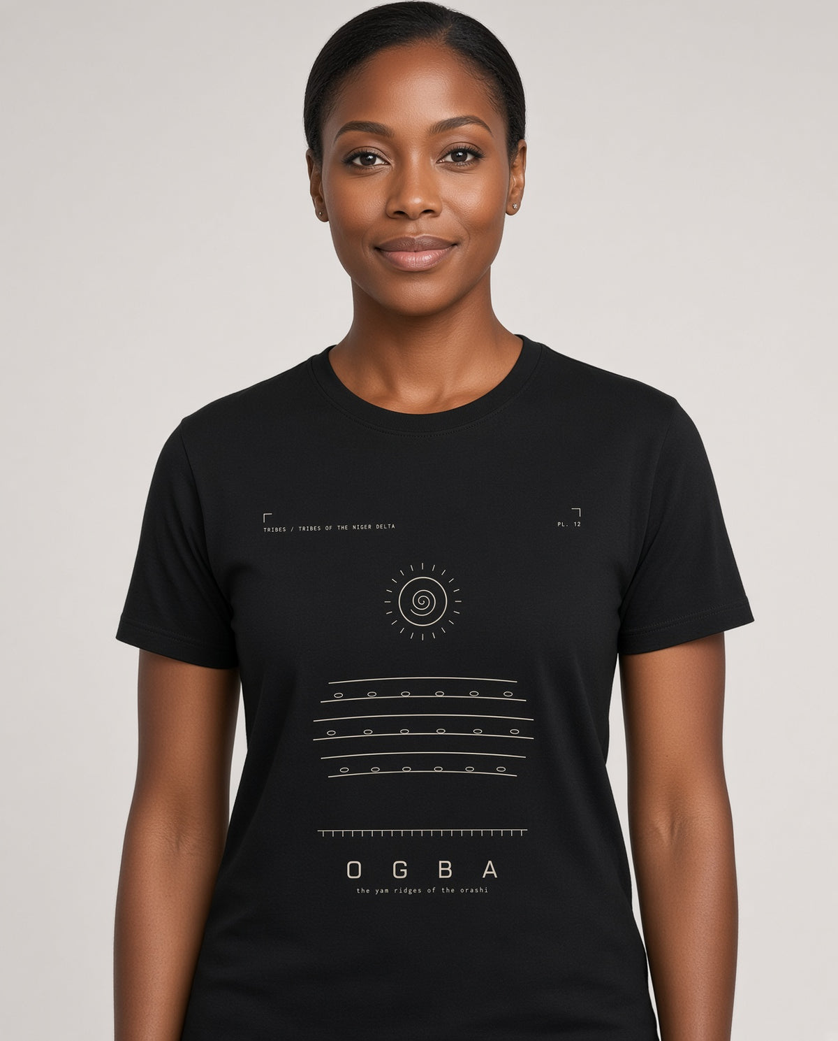 Ogba Tee · Plate XII · The Yam Ridges of the Orashi · Pre-Order (Ships ASAP) on-model locked