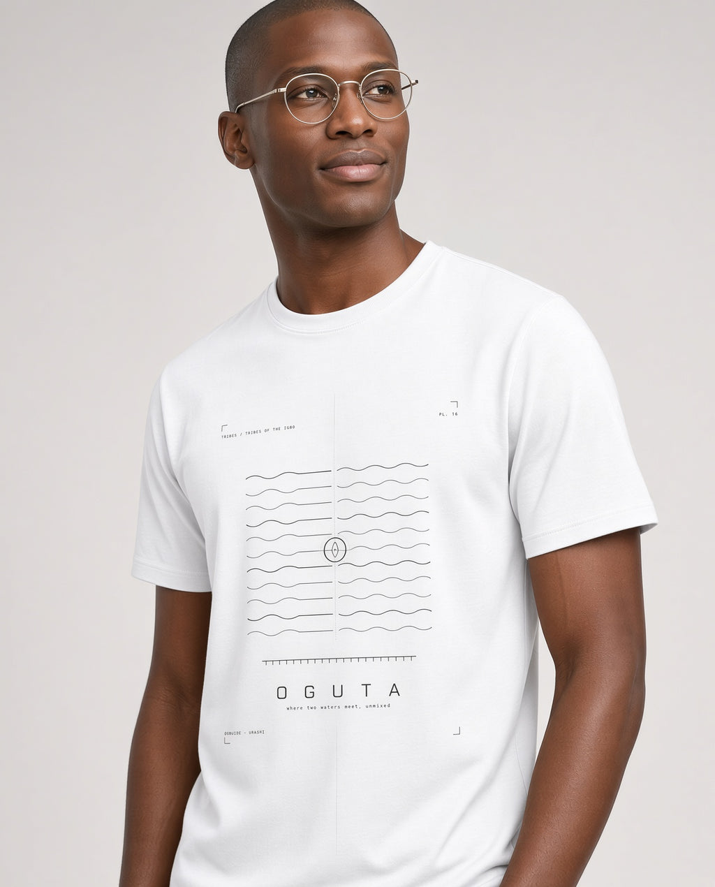 Oguta Tee · Plate XVI · Where Two Waters Meet · Pre-Order (Ships ASAP) on-model locked