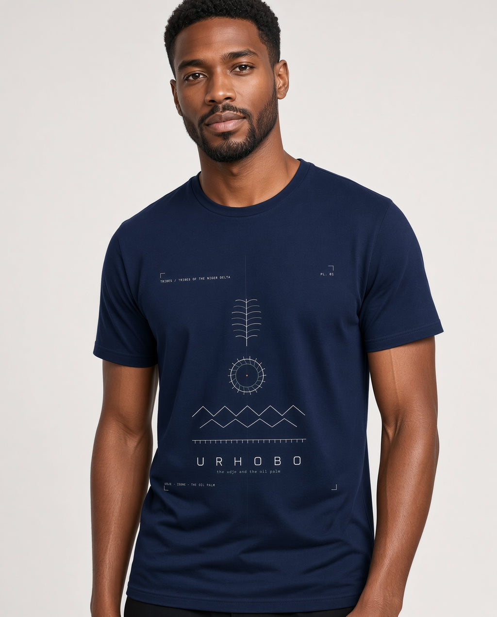 Urhobo Tee · Plate I · The Udje and the Oil Palm · Pre-Order (Ships ASAP) on-model locked
