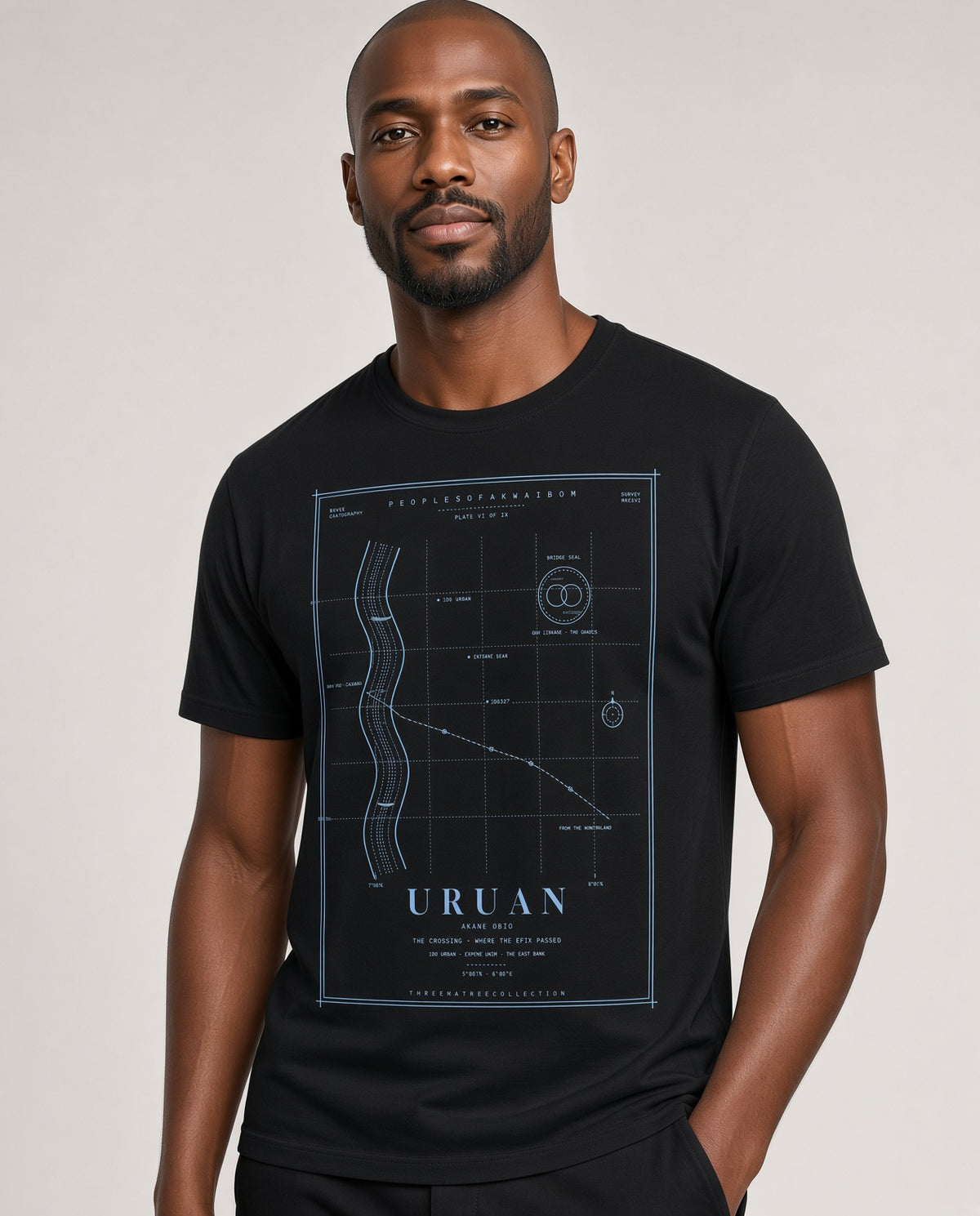 Uruan Tee · Plate VI · The Crossing · Pre-Order (Ships ASAP) on-model locked