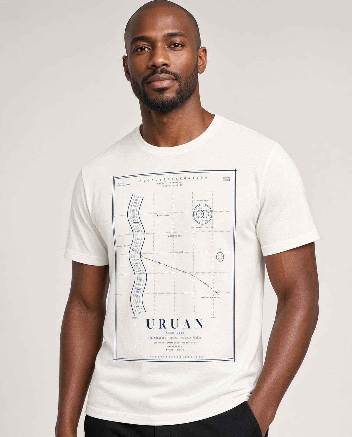 Uruan Tee · Plate VI · The Crossing · Pre-Order (Ships ASAP) on-model