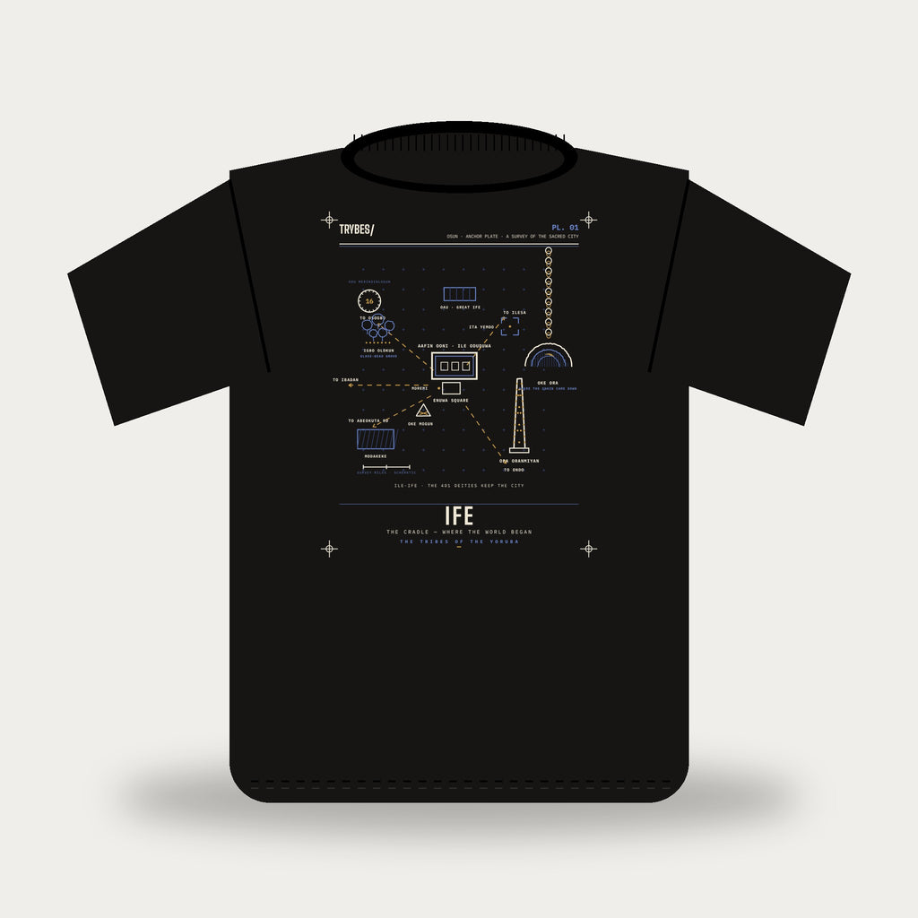 Ife — The Tribes of the Yoruba · Pre-Order (Ships ASAP) — tee mockup | yo01-ife-black-front.jpg