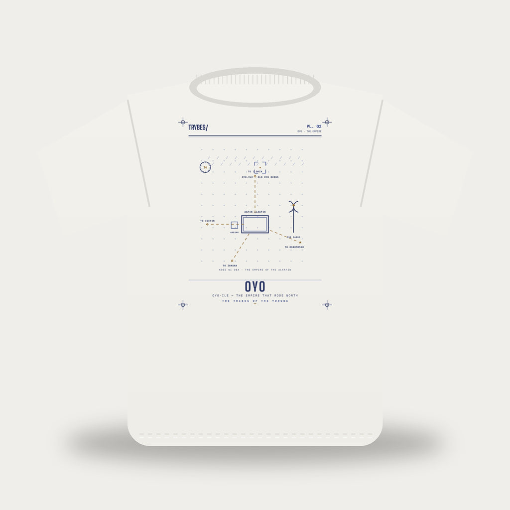 Oyo — The Tribes of the Yoruba · Pre-Order (Ships ASAP) — tee mockup | yo02-oyo-white-front.jpg
