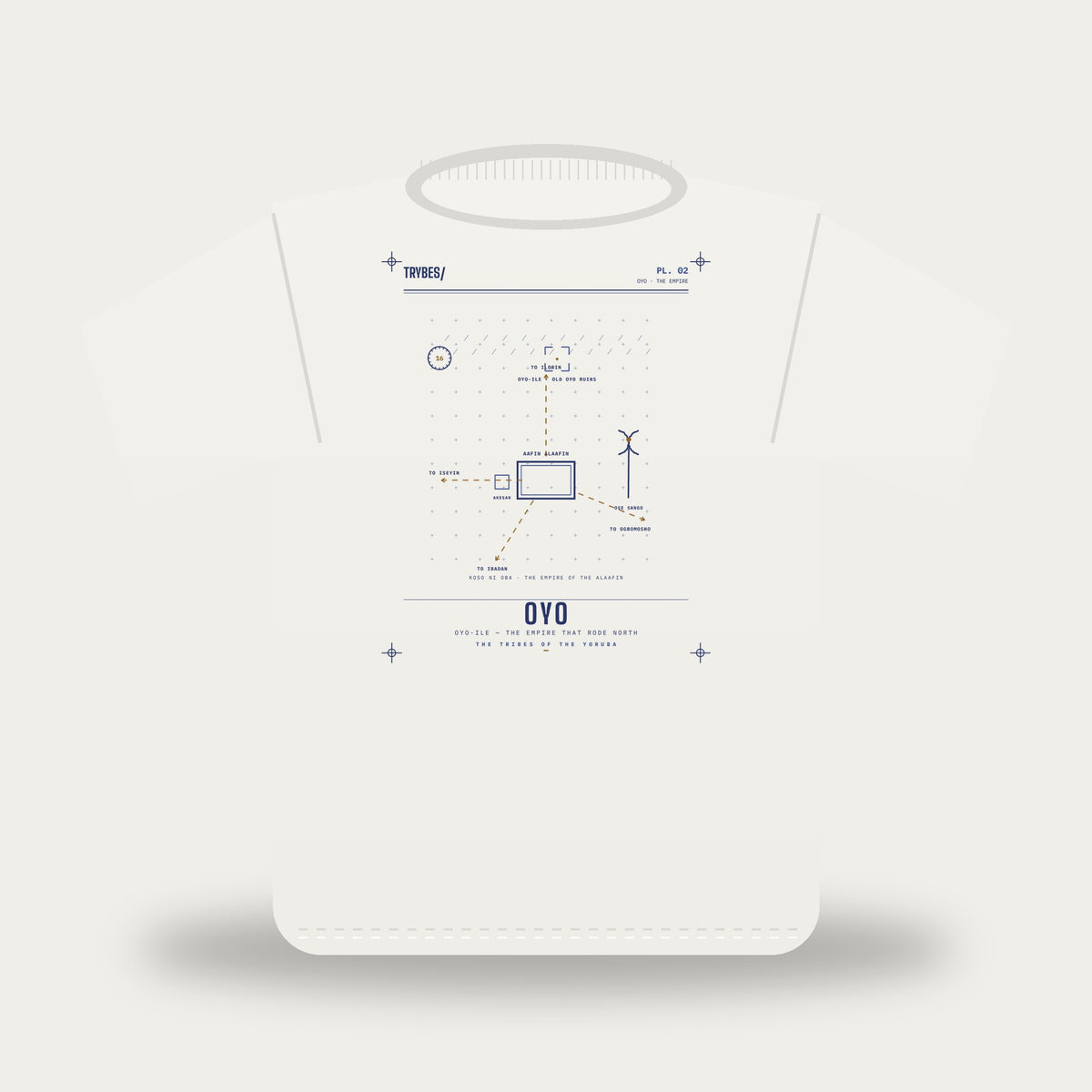 Oyo — The Tribes of the Yoruba · Pre-Order (Ships ASAP) — tee mockup | yo02-oyo-white-front.jpg