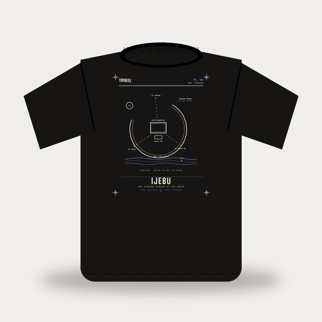 Ijebu — The Tribes of the Yoruba · Pre-Order (Ships ASAP) — tee mockup | yo03-ijebu-black-front.jpg