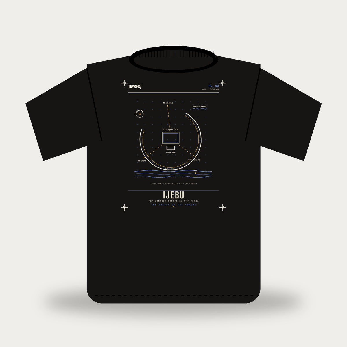 Ijebu — The Tribes of the Yoruba · Pre-Order (Ships ASAP) — tee mockup | yo03-ijebu-black-front.jpg