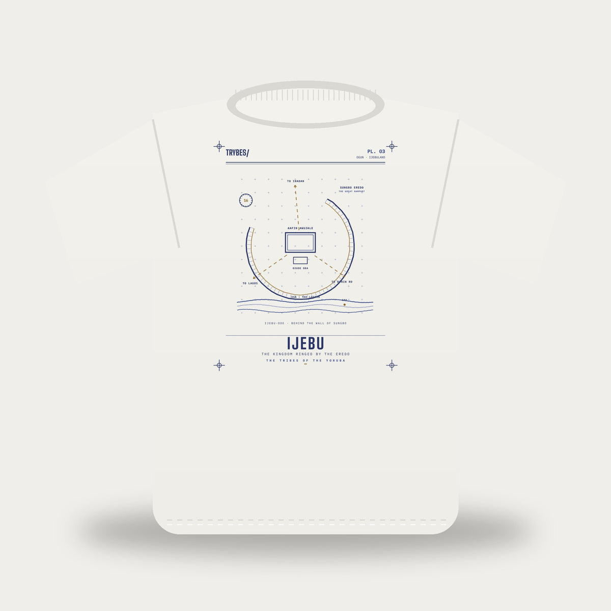 Ijebu — The Tribes of the Yoruba · Pre-Order (Ships ASAP) — tee mockup | yo03-ijebu-white-front.jpg