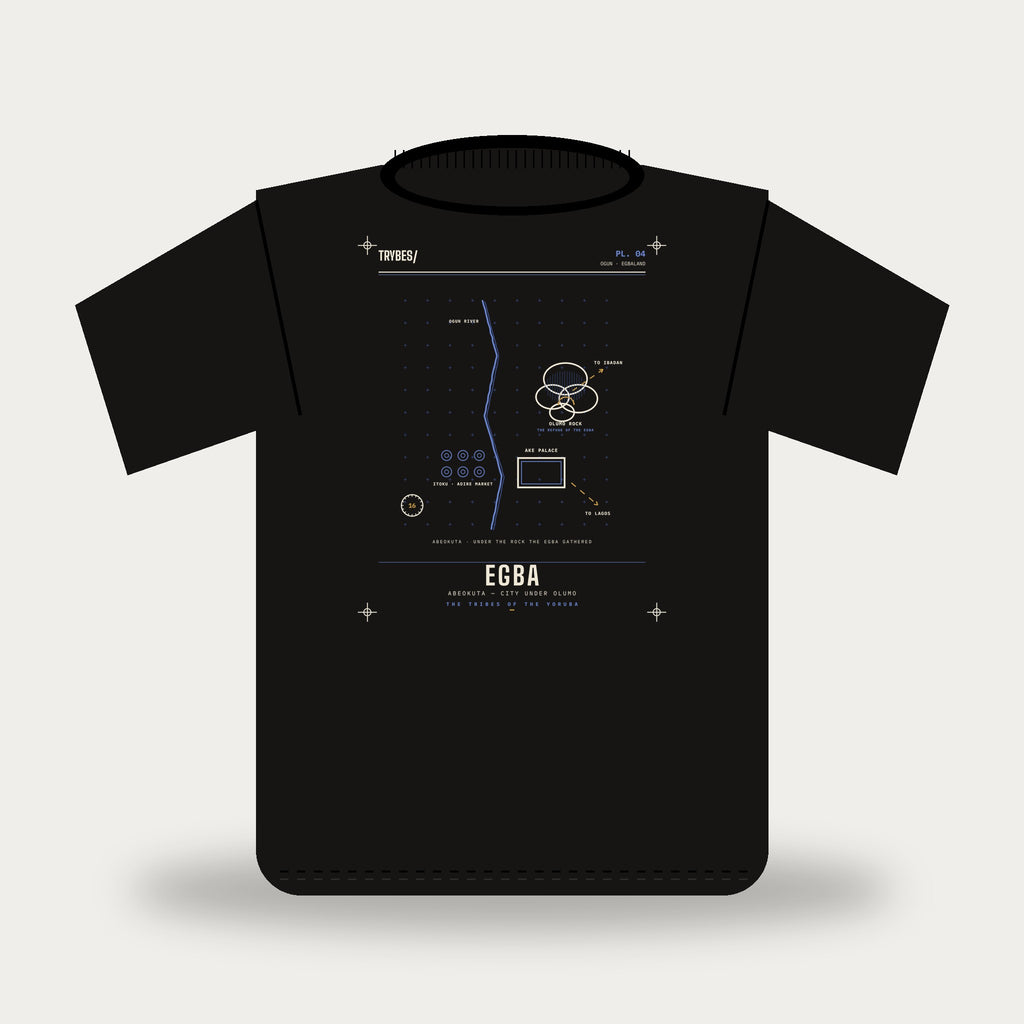 Egba — The Tribes of the Yoruba · Pre-Order (Ships ASAP) — tee mockup | yo04-egba-black-front.jpg