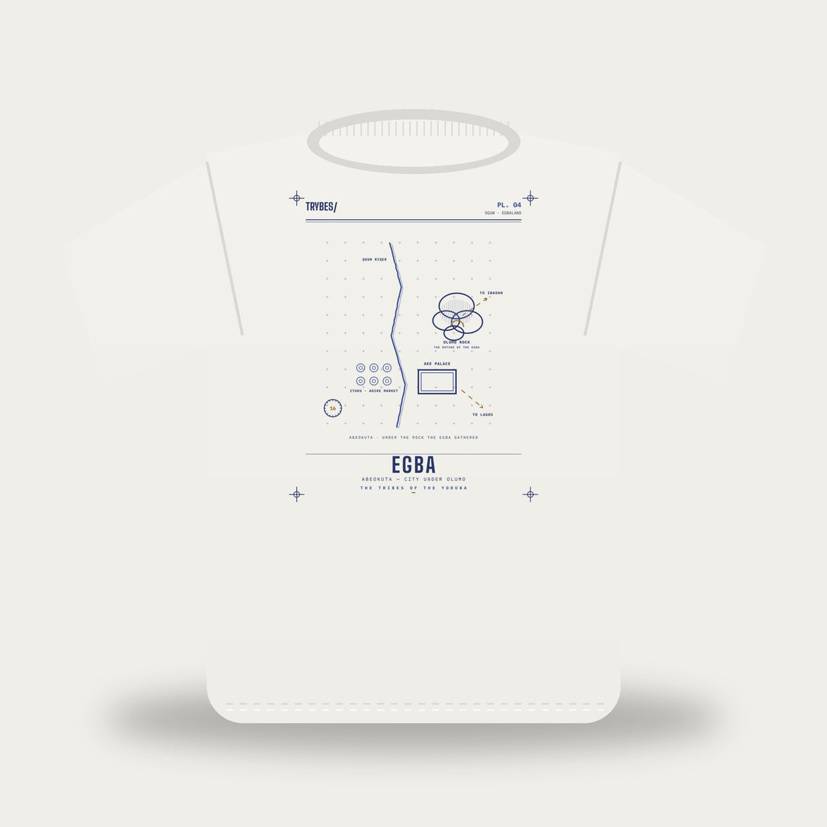 Egba — The Tribes of the Yoruba · Pre-Order (Ships ASAP) — tee mockup | yo04-egba-white-front.jpg