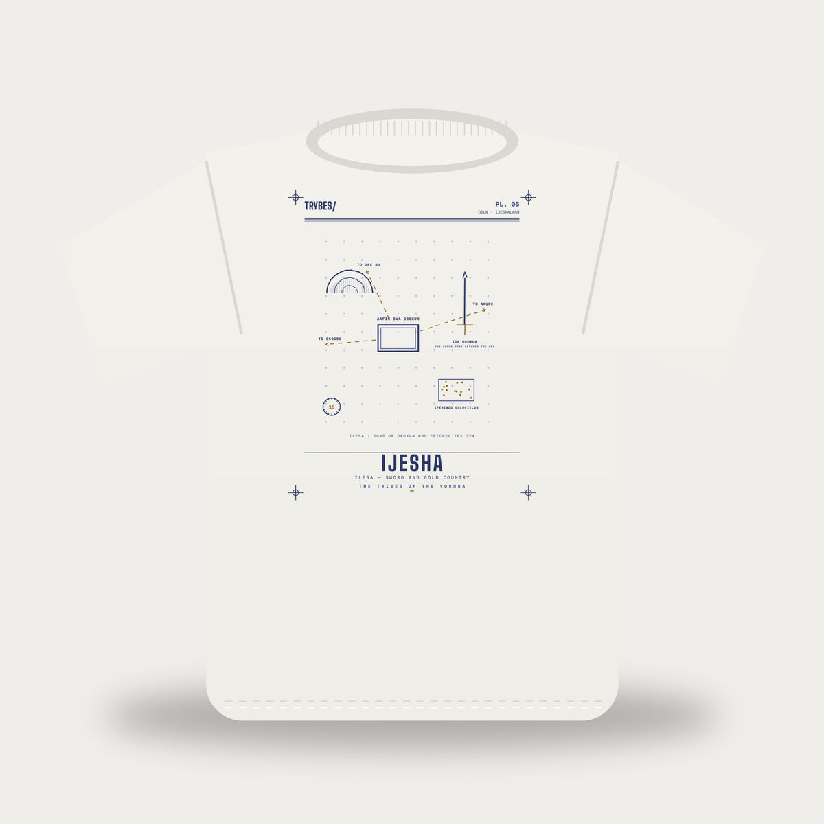 Ijesha — The Tribes of the Yoruba · Pre-Order (Ships ASAP) — tee mockup | yo05-ijesha-white-front.jpg