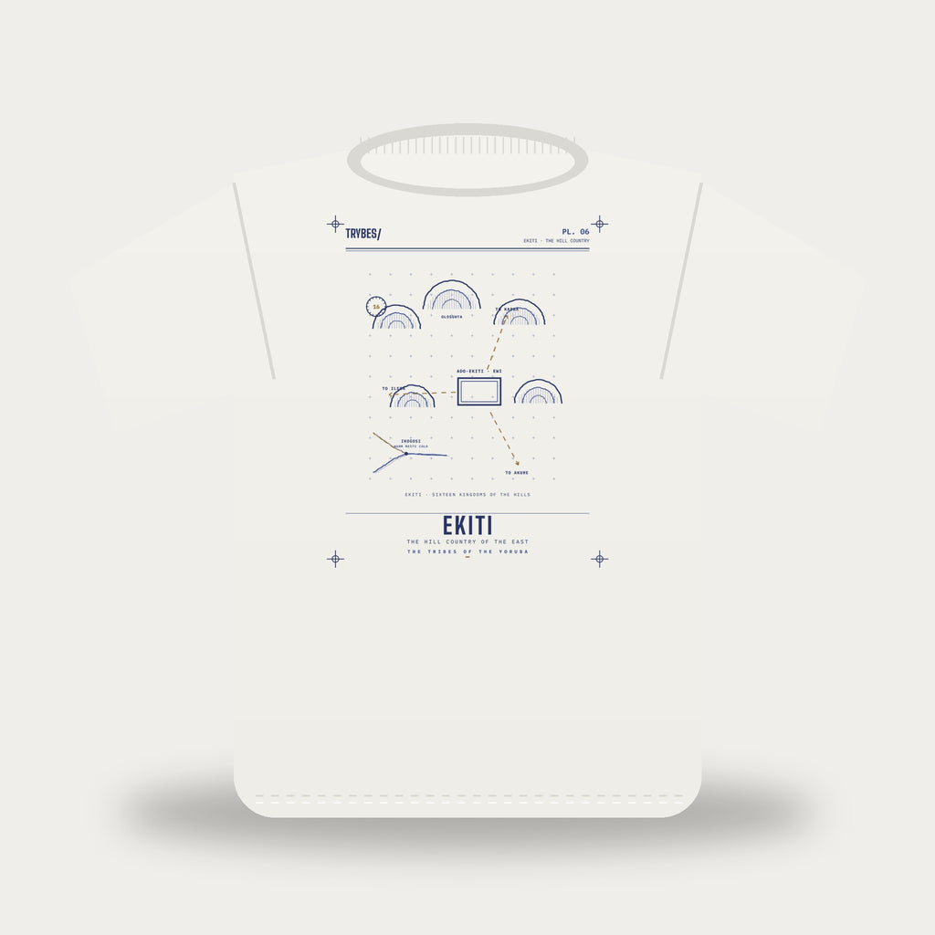 Ekiti — The Tribes of the Yoruba · Pre-Order (Ships ASAP) — tee mockup | yo06-ekiti-white-front.jpg